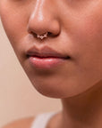 YAHYA FACE - 18k Rose Gold Piercing Ring