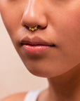 YAHYA FACE - 18k Yellow Gold Piercing Ring