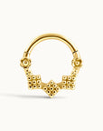 YAHYA FACE - 18k Yellow Gold Piercing Ring