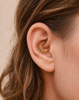 ZOUINA - 18k Yellow Gold & Turquoise Piercing ring