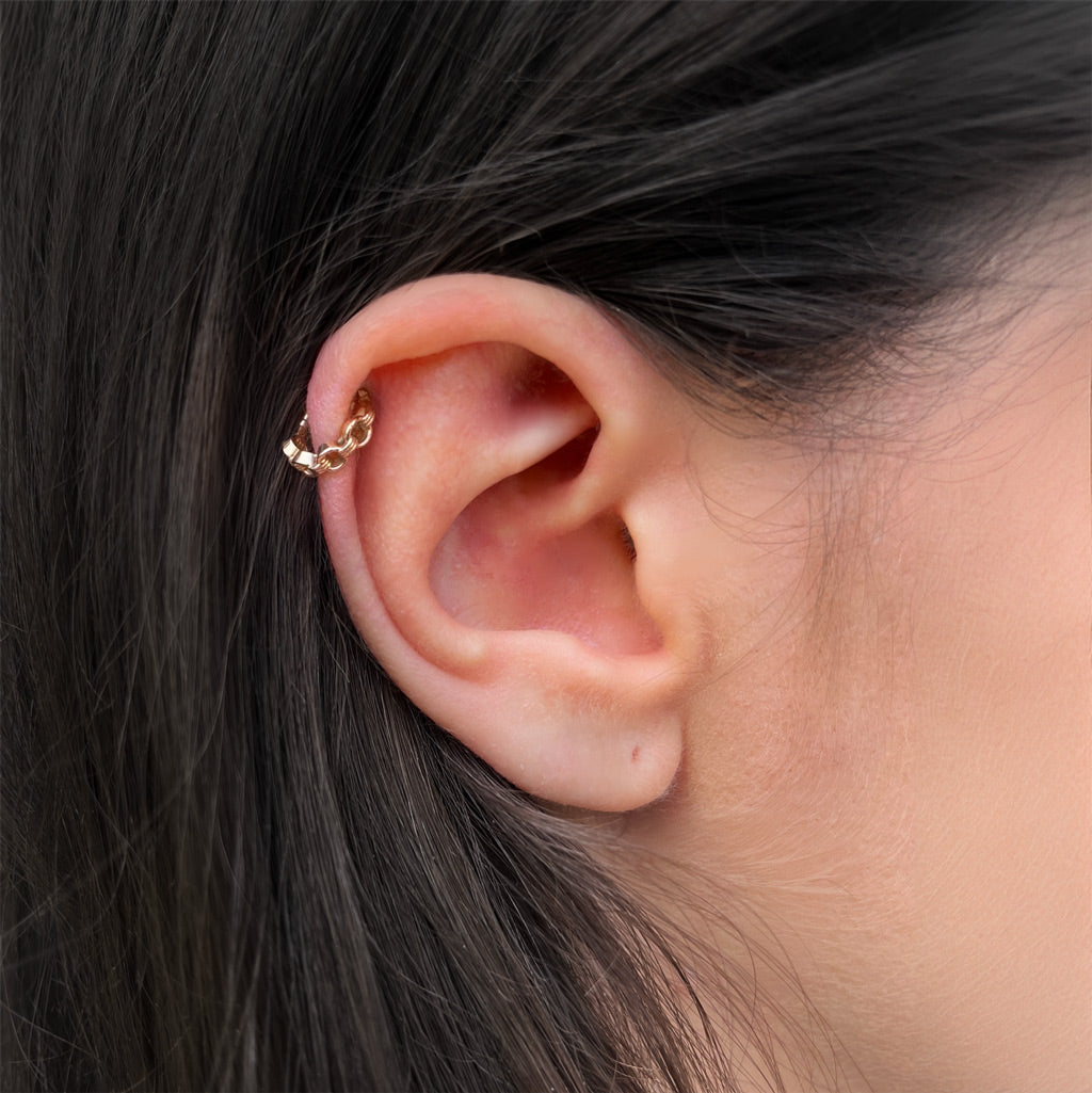 Anneau Captif Piercing Oreille En Acier Chirurgical Or Rose - Tige 1,2 Mm