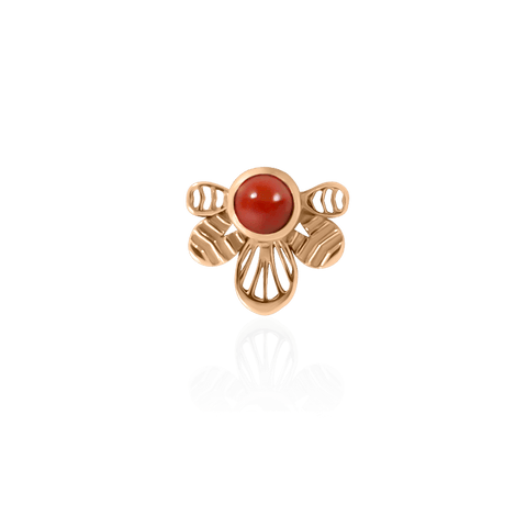 18k red gold with red jasper berber inspired body jewelry