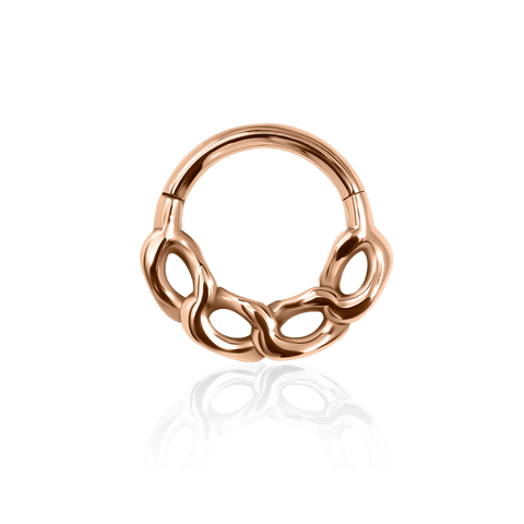 Piercing ring CUBAINE 18k red gold