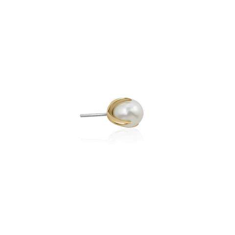 Piercing stud LIL ADRIEN 18k yellow gold with pearl