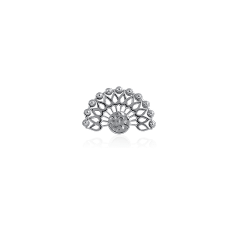 18k palladium white gold hammered body jewelry