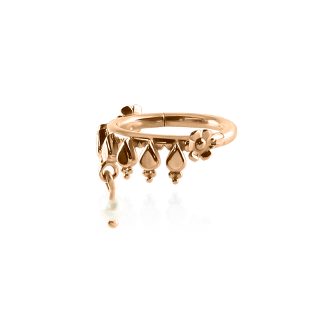 Berber inspired piercing ring 18k red gold