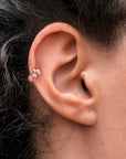 AMADEO - 18k Rose Gold  & Fresh Water Pearl  Piercing Ring