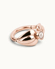 AMADEO - 18k Rose Gold  & Fresh Water Pearl  Piercing Ring
