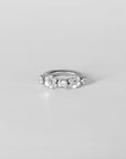 Anneau Baya piercing in 18k white gold – handcrafted Parisian fine jewelry