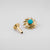 750‰ (18k) yellow gold, turquoise