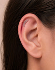 BELCHER DOUBLE - 18k White Gold Piercing Stud
