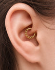 BELCHER DOUBLE FACE - Anneau de Piercing Or Jaune 18k