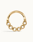 BELCHER DOUBLE FACE - Anneau de Piercing Or Jaune 18k