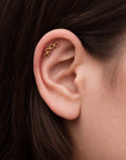 BELCHER TRIPLE - 18k Yellow Gold Piercing Stud
