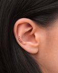 BELCHER TRIPLE - 18k Red Gold Piercing Stud