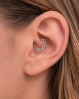 BELCHER TRIPLE FACE - 18k White Gold Piercing Ring