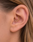 BELCHER TRIPLE FACE - 18k Yellow Gold Piercing Ring