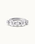 18k gold flower ring with diamonds, luxury piercing jewelry for ear, nose, navel