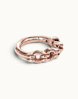 BELCHER DOUBLE - Anneau de Piercing Or Rose 18k
