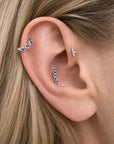 BELCHER TRIPLE - 18k White Gold Piercing Ring