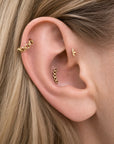 BELCHER TRIPLE - 18k Yellow Gold Piercing Ring