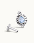 BIG AREDRANE - 18k White Gold & Topaz Piercing Stud