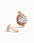 BIG AREDRANE - 18k Rose Gold & Topaz Piercing Stud