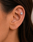 BIG AREDRANE - 18k Rose Gold & Topaz Piercing Stud