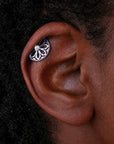 BIG CHARLES - Piercing perle D'eau Douce et Or Gris 18k