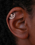 BIG CHARLES - Piercing Perle D'eau Douce et Or Rose 18k