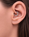 CUBAINE FACE - 18k White Gold Piercing Ring