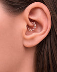 CUBAINE FACE - 18k Rose Gold Piercing Ring