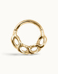 CUBAINE FACE - 18k Yellow Gold Piercing Ring