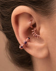 VERNAISON - Anneau de Piercing Perles D'eau Douces et Or Rose 18k