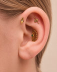 TAHAR - 18k Yellow Gold Piercing Stud