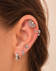 BIG NEKHEKH - Piercing Perle D'eau Douce et Or Gris 18k