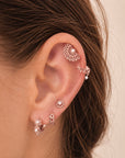 VERNAISON - Anneau de Piercing Perles D'eau Douces et Or Rose 18k