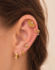 BIG NEKHEKH - 18k Yellow Gold & Fresh Water Pearl Piercing Stud