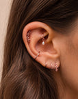 SÉBASTIENNE - 18k Rose Gold Piercing Stud