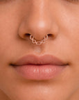 FORÇAT FACE - Anneau de Piercing Or Rose 18k 