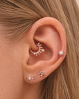 BIG JUDY - Piercing Perle D'eau Douce et Or Rose 18k
