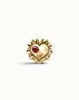 JUDITH - 18k Yellow Gold & Garnet Piercing Stud