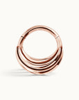JULES FACE - Anneau de Piercing Or Rose 18k