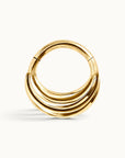 JULES FACE - Anneau de Piercing Or Jaune 18k  