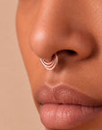 JULES FACE - Anneau de Piercing Or Rose 18k