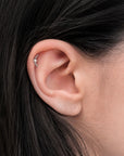 JULIETTE - Piercing Perle D'eau Douce  et Or Gris  18k 