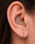 LANCELOT - Anneau de Piercing Or Gris 18k