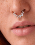 LANCELOT - Anneau de Piercing Or Gris 18k