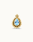 LIL AREDRANE - 18k Yellow Gold & Topaz Piercing Stud