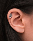 LIL CHARLES TEXTURÉ - Piercing  Or Gris 18k  